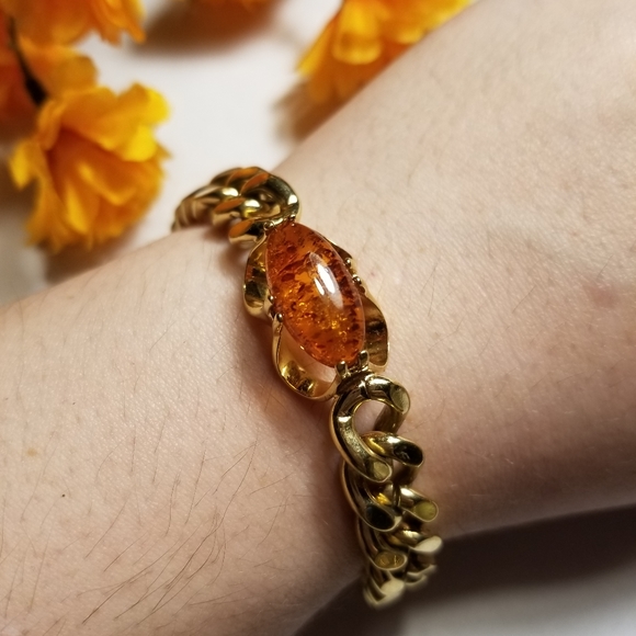 Beautiful VTG Genuine Amber Bracelet - Picture 2 of 8